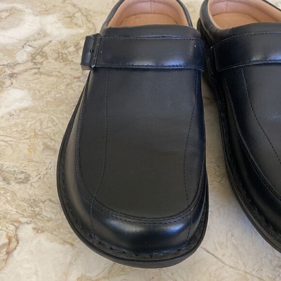 Alegria Chairman Black Nappa Open Back Mule Men’s Shoes - Picture 5 of 15